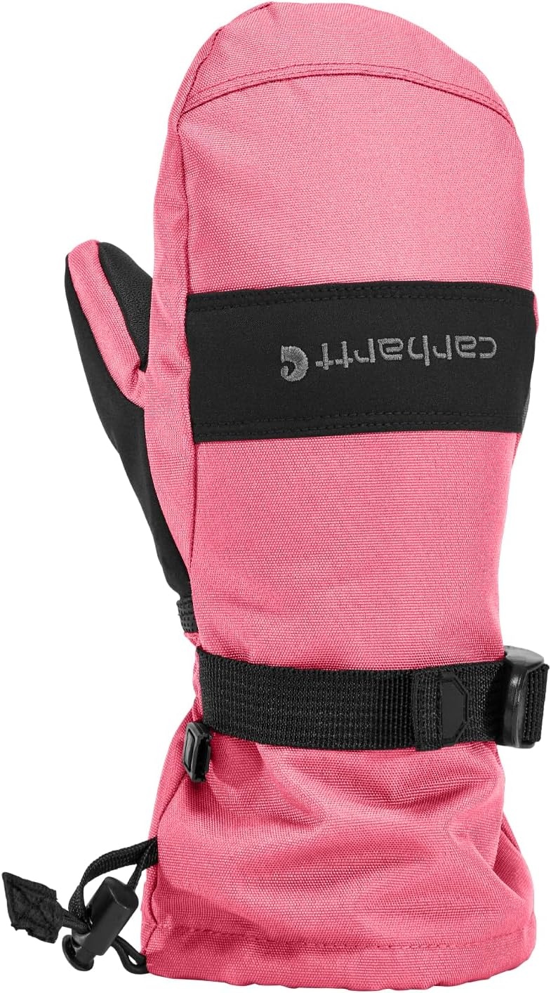 image:imageCarhartt Kids GL0845J Juniors Waterproof Insulated Gauntlet MittPink LemonadeBlack
