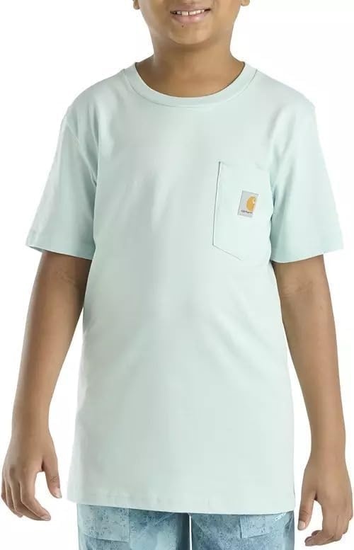 image:imageCarhartt Little Boys Sunset Dog Pocket Short Sleeve TShirt Light Blue 4 Toddler 4T