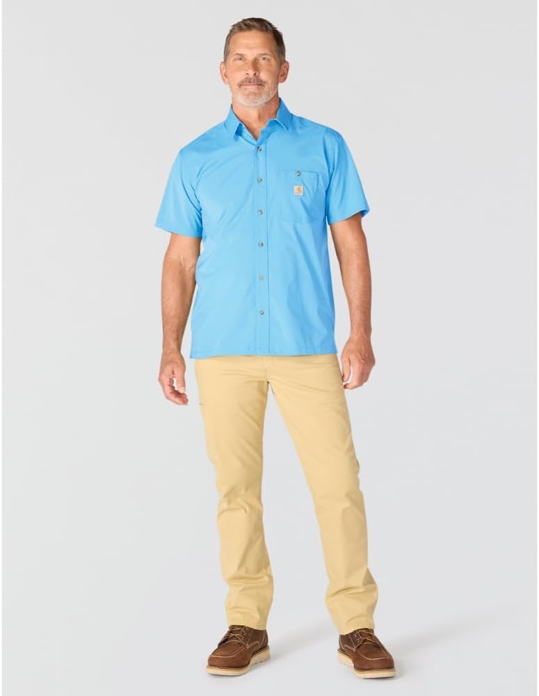image:imageCarhartt Mens 106141 Force Sun Defender Relaxed Fit Lightweight ShoTranquil Blue
