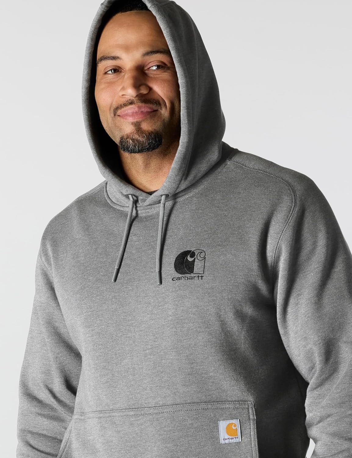 image:imageCarhartt Mens 106655 Force Relaxed Fit Lightweight Logo Graphic SweatAsphalt Heather