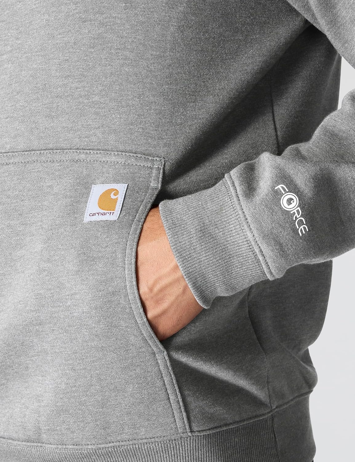 image:imageCarhartt Mens 106655 Force Relaxed Fit Lightweight Logo Graphic SweatAsphalt Heather