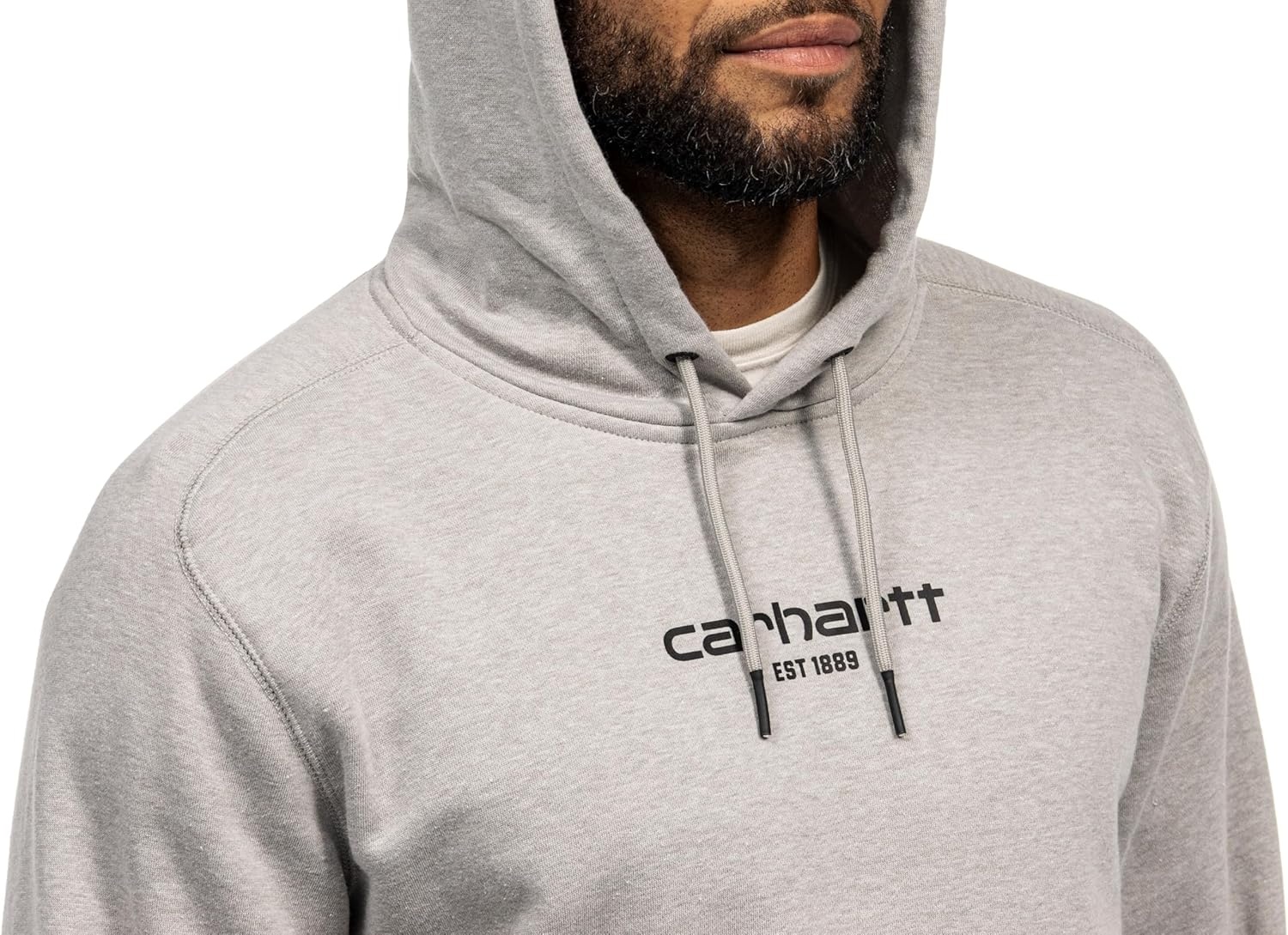 image:imageCarhartt Mens 106655 Force Relaxed Fit Lightweight Logo Graphic SweatAsphalt Heather Closeout
