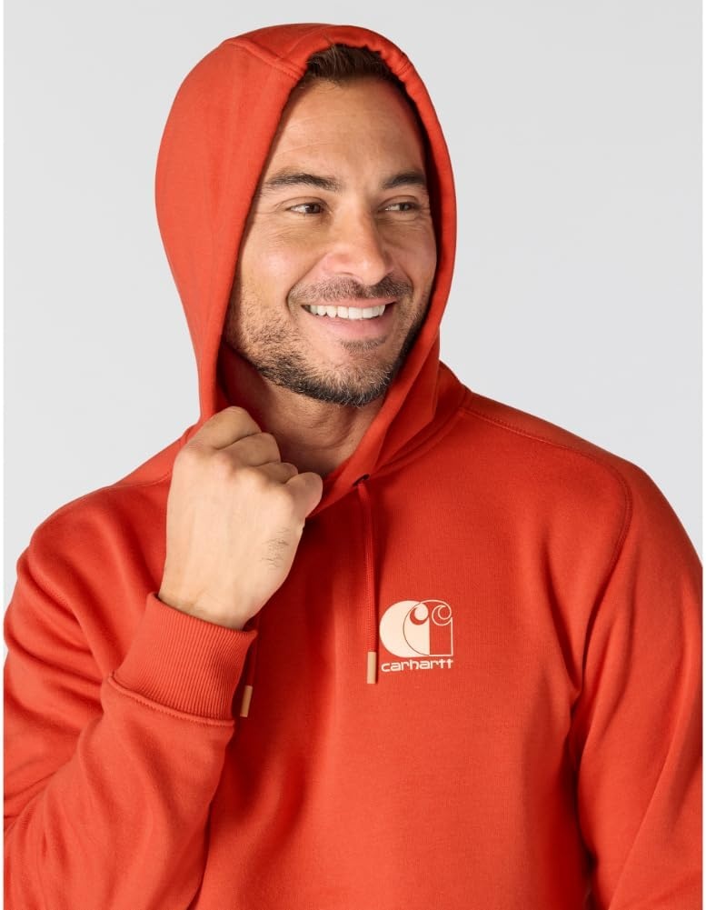 image:imageCarhartt Mens 106655 Force Relaxed Fit Lightweight Logo Graphic SweatAtomic Red
