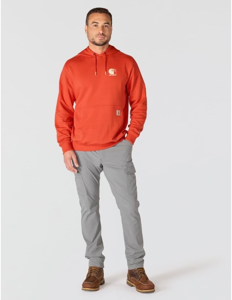 image:imageCarhartt Mens 106655 Force Relaxed Fit Lightweight Logo Graphic SweatAtomic Red