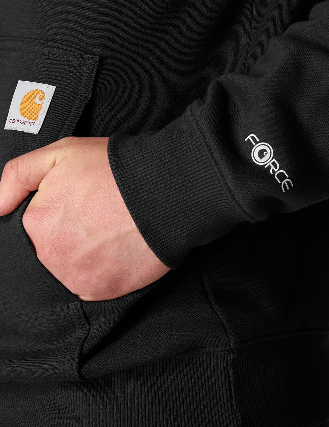 image:imageCarhartt Mens 106655 Force Relaxed Fit Lightweight Logo Graphic SweatBlack