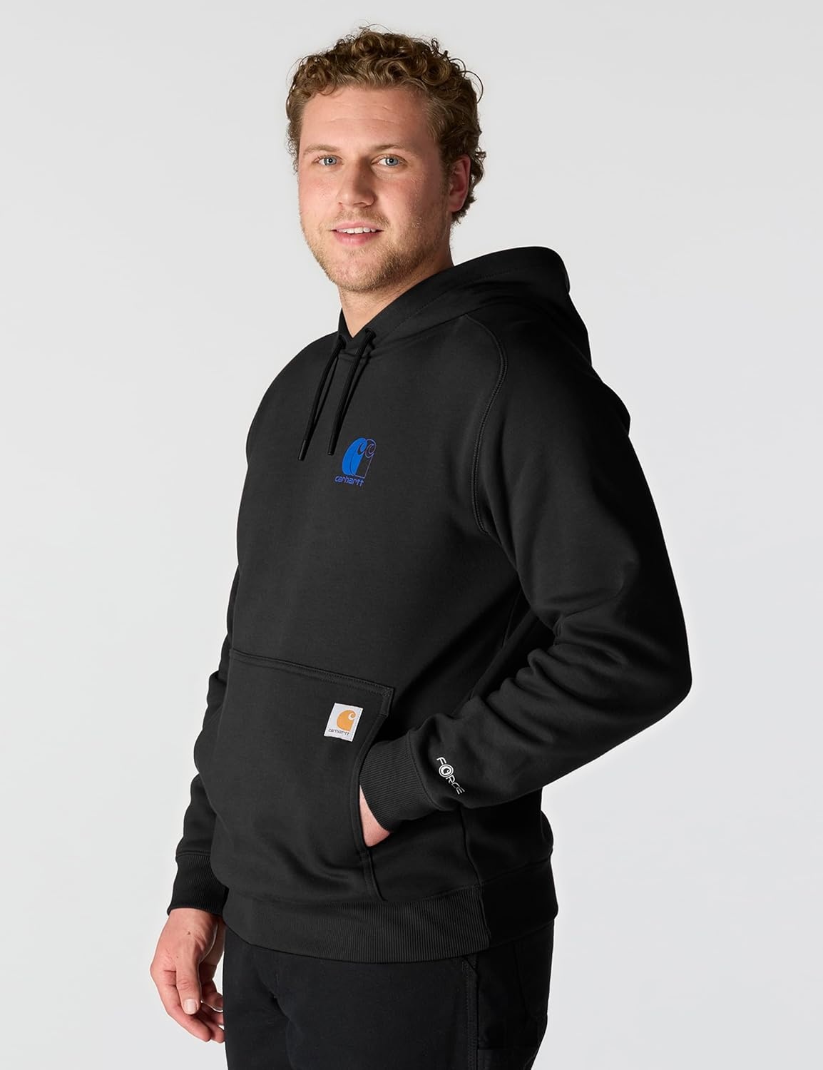 image:imageCarhartt Mens 106655 Force Relaxed Fit Lightweight Logo Graphic SweatBlack