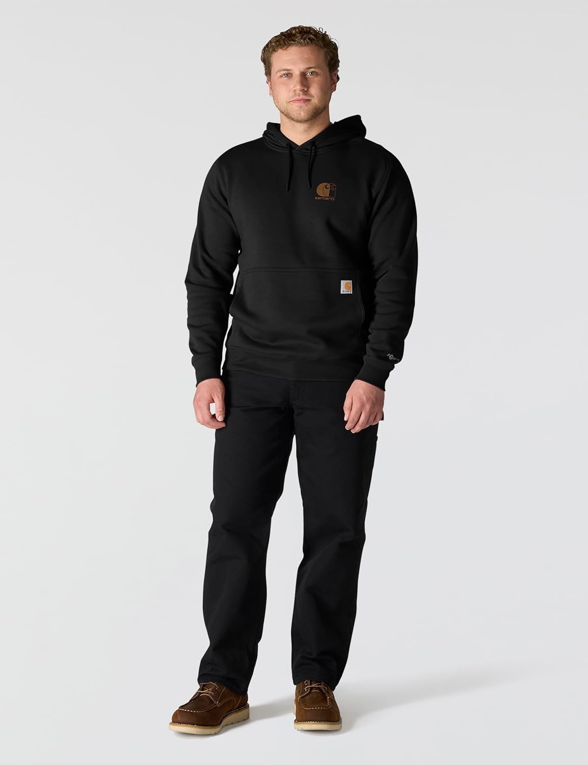 image:imageCarhartt Mens 106655 Force Relaxed Fit Lightweight Logo Graphic SweatBlack
