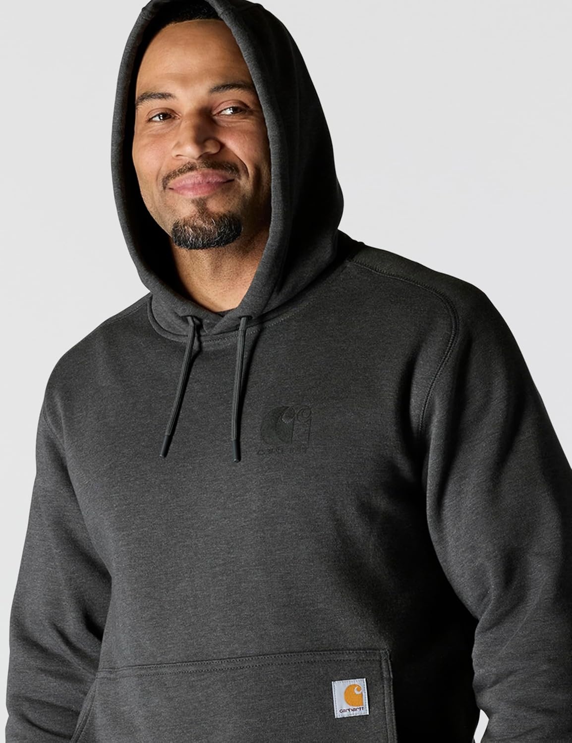 image:imageCarhartt Mens 106655 Force Relaxed Fit Lightweight Logo Graphic SweatCarbon Heather