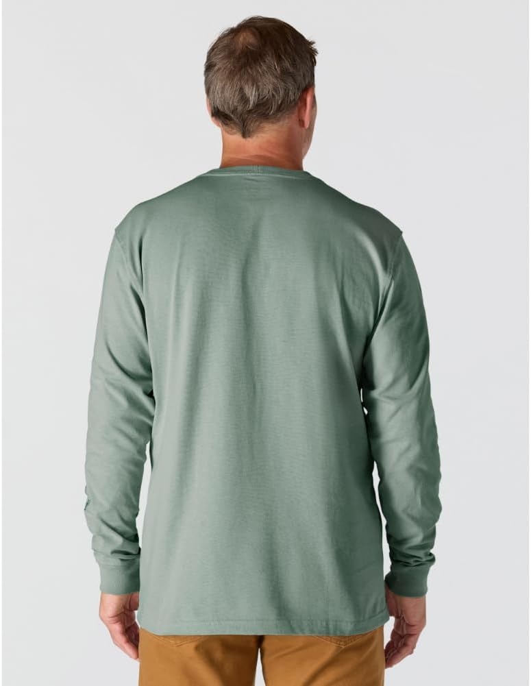 image:imageCarhartt Mens Dearborn Loose LS Logo TShirtGreen Slate