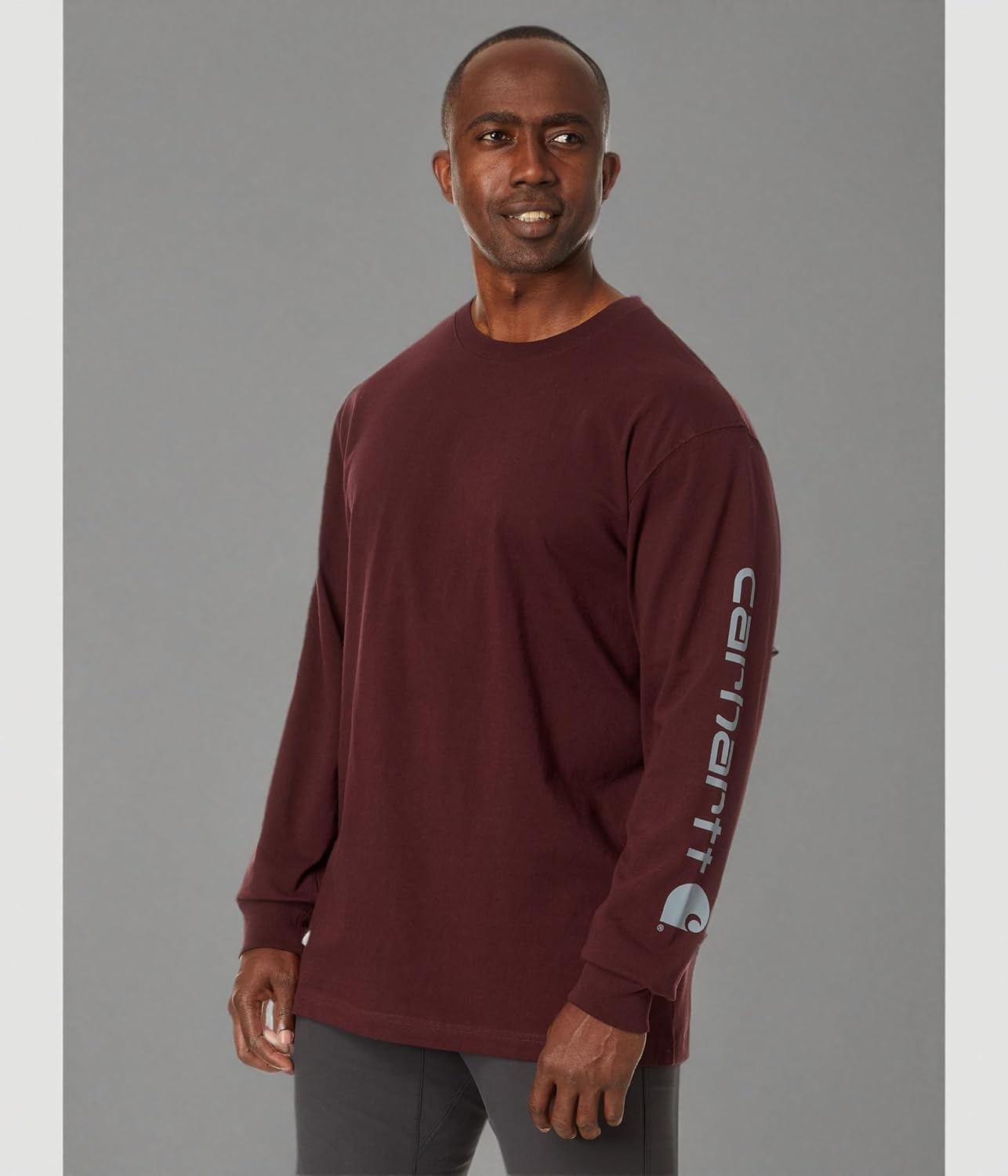 image:imageCarhartt Mens Dearborn Loose LS Logo TShirtPort