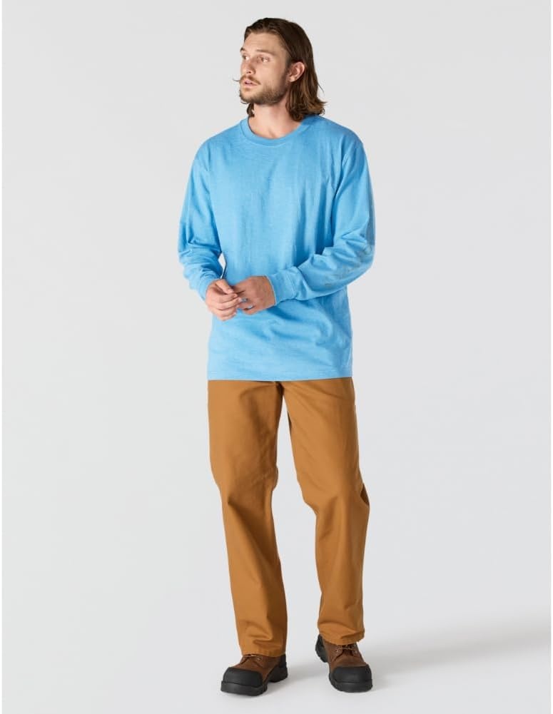 image:imageCarhartt Mens Dearborn Loose LS Logo TShirtTranquil Blue