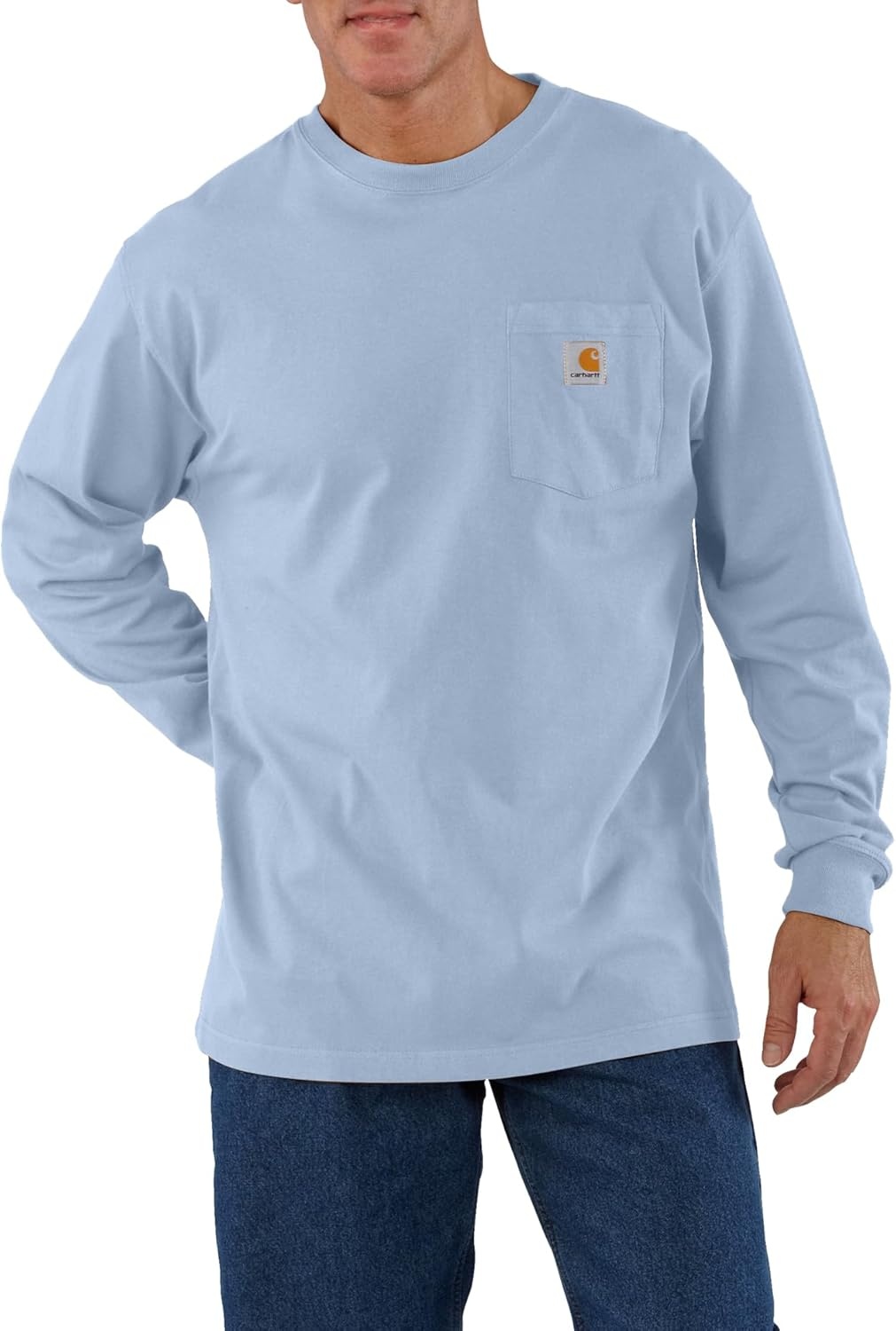image:imageCarhartt Mens Dearborn Loose LS TShirtFog Blue