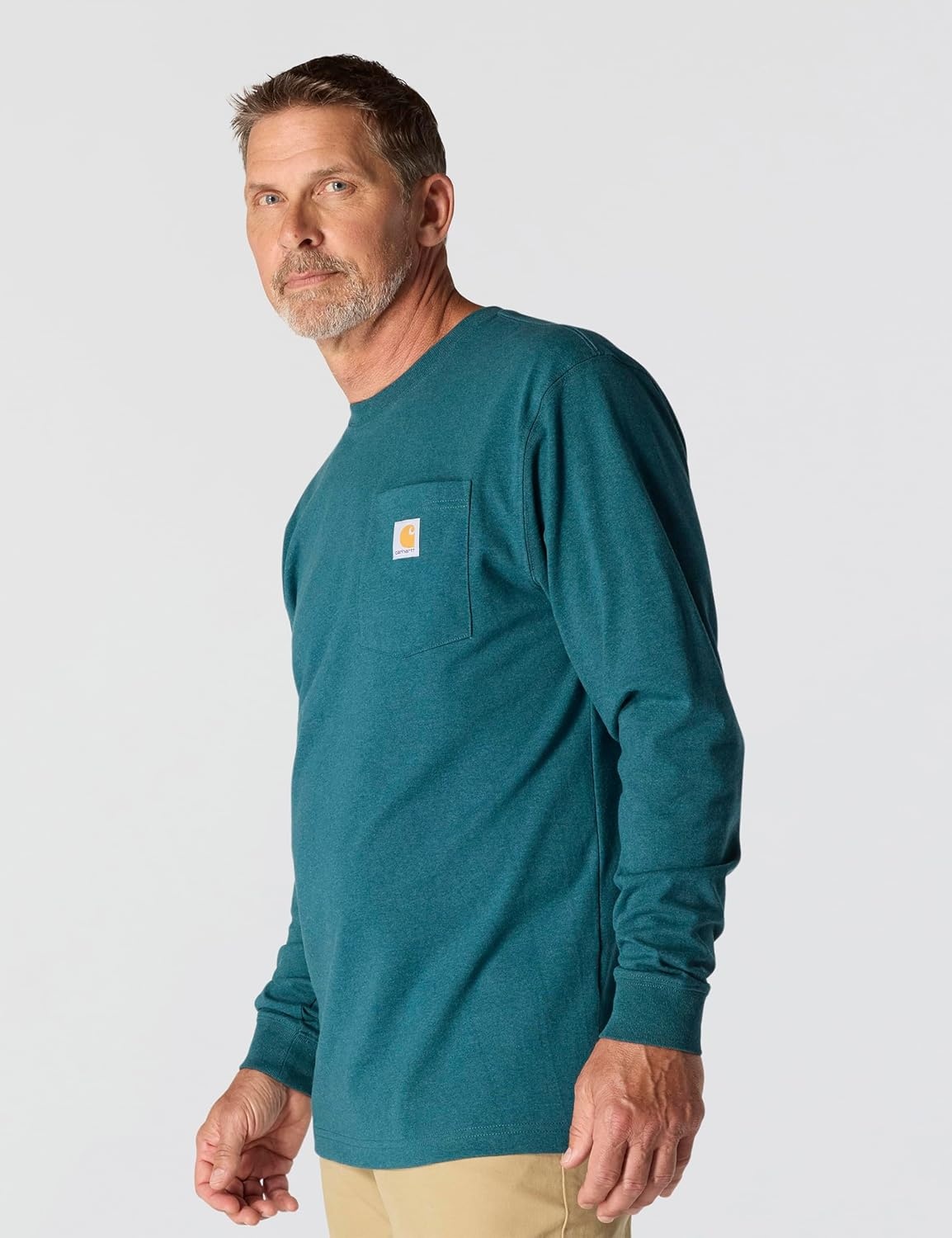 image:imageCarhartt Mens Dearborn Loose LS TShirtGreenstone Heather