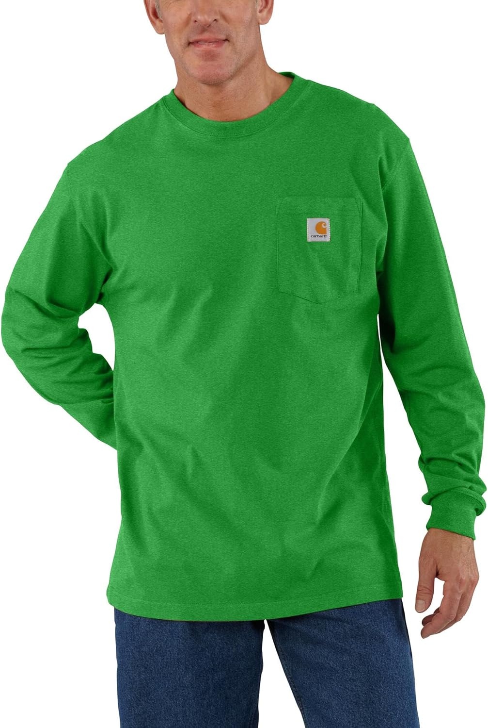 image:imageCarhartt Mens Dearborn Loose LS TShirtOlive Green Heather