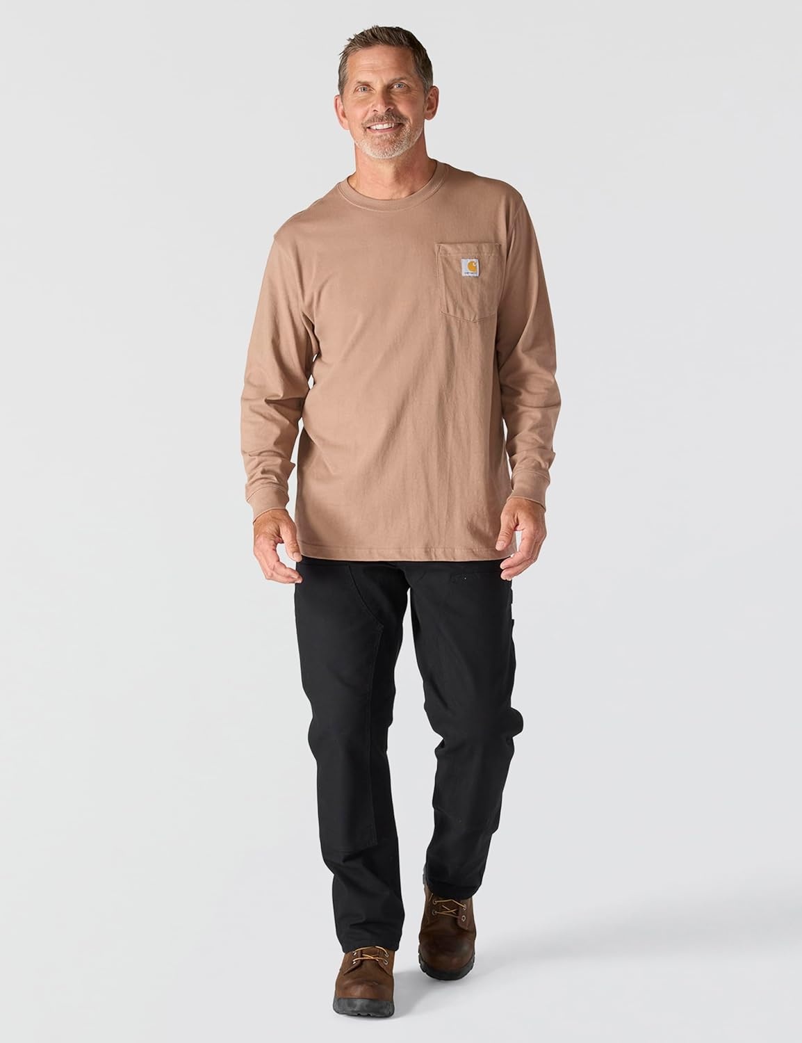 image:imageCarhartt Mens Dearborn Loose LS TShirtSoft Sepia