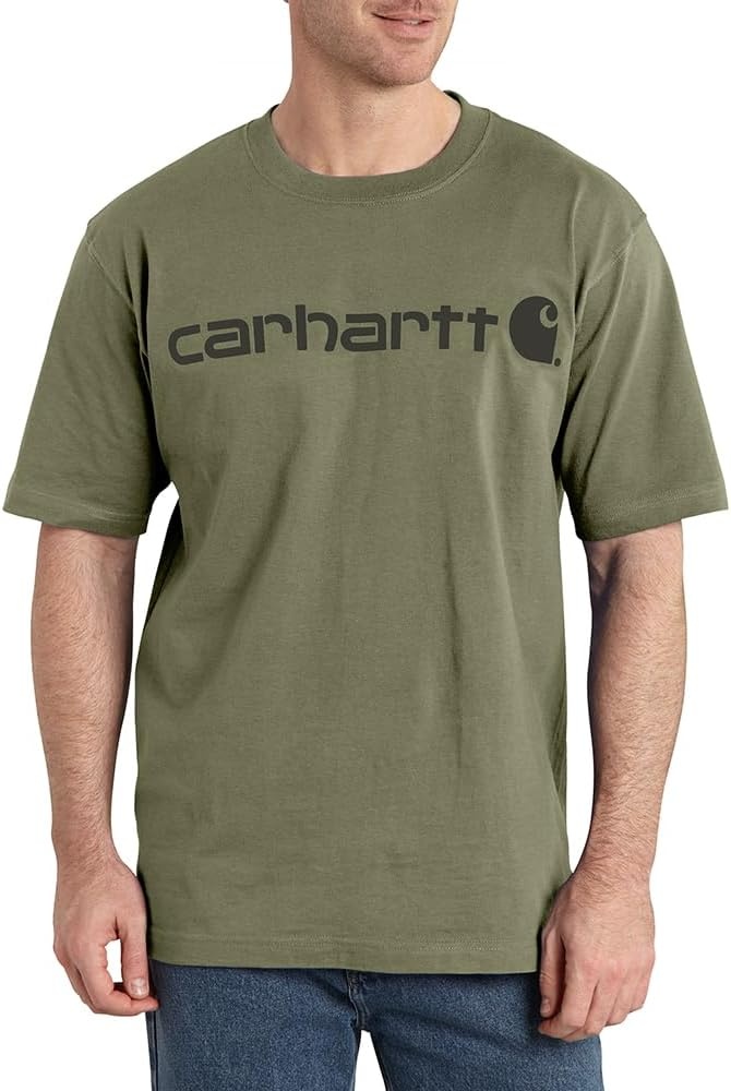image:imageCarhartt Mens Dearborn Loose Logo TShirtDusty Olive