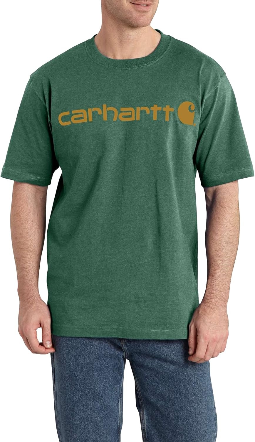 image:imageCarhartt Mens Dearborn Loose Logo TShirtFrosted Balsam Heather