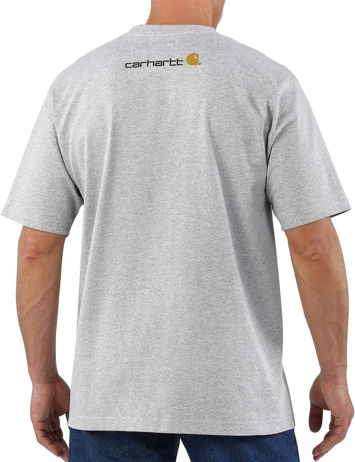 image:imageCarhartt Mens Dearborn Loose Logo TShirtHeather Grey