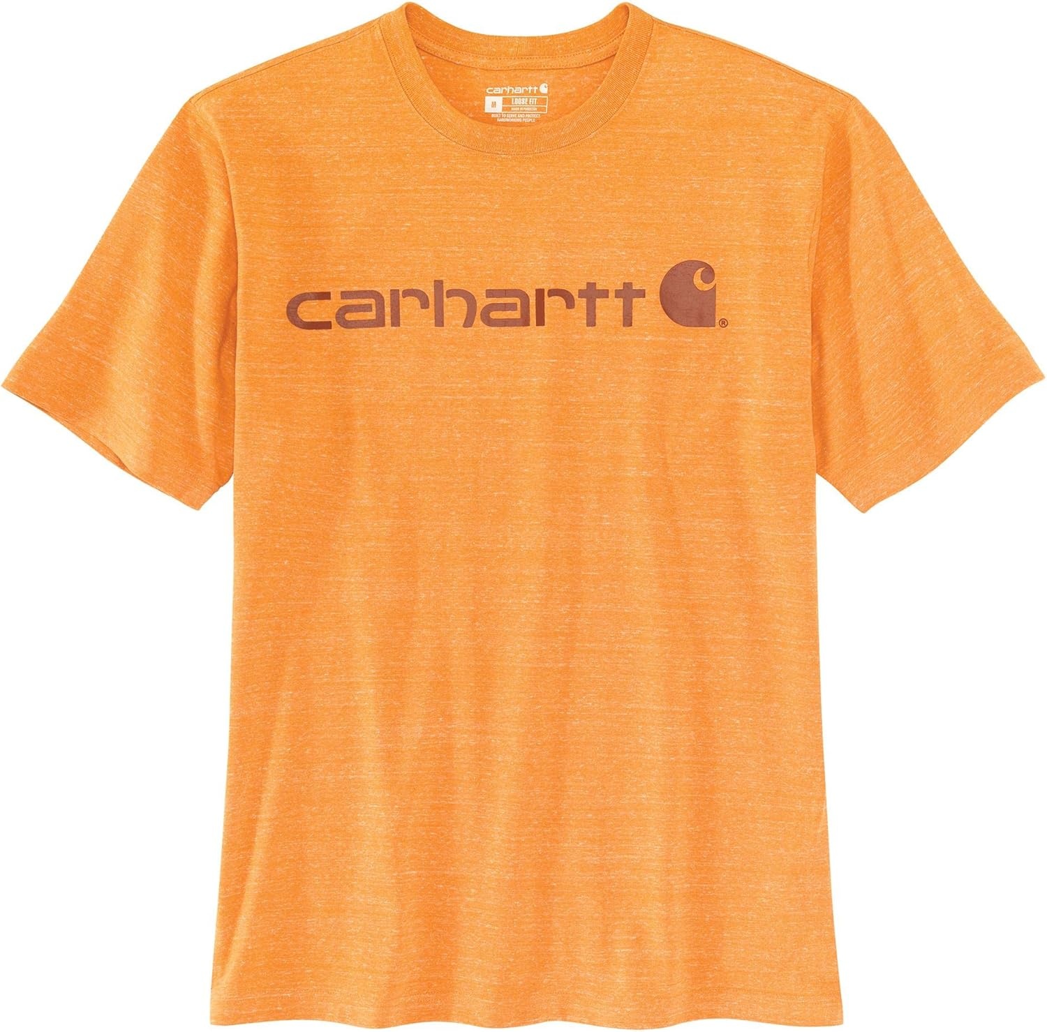 image:imageCarhartt Mens Dearborn Loose Logo TShirtMarigold Snow Heather