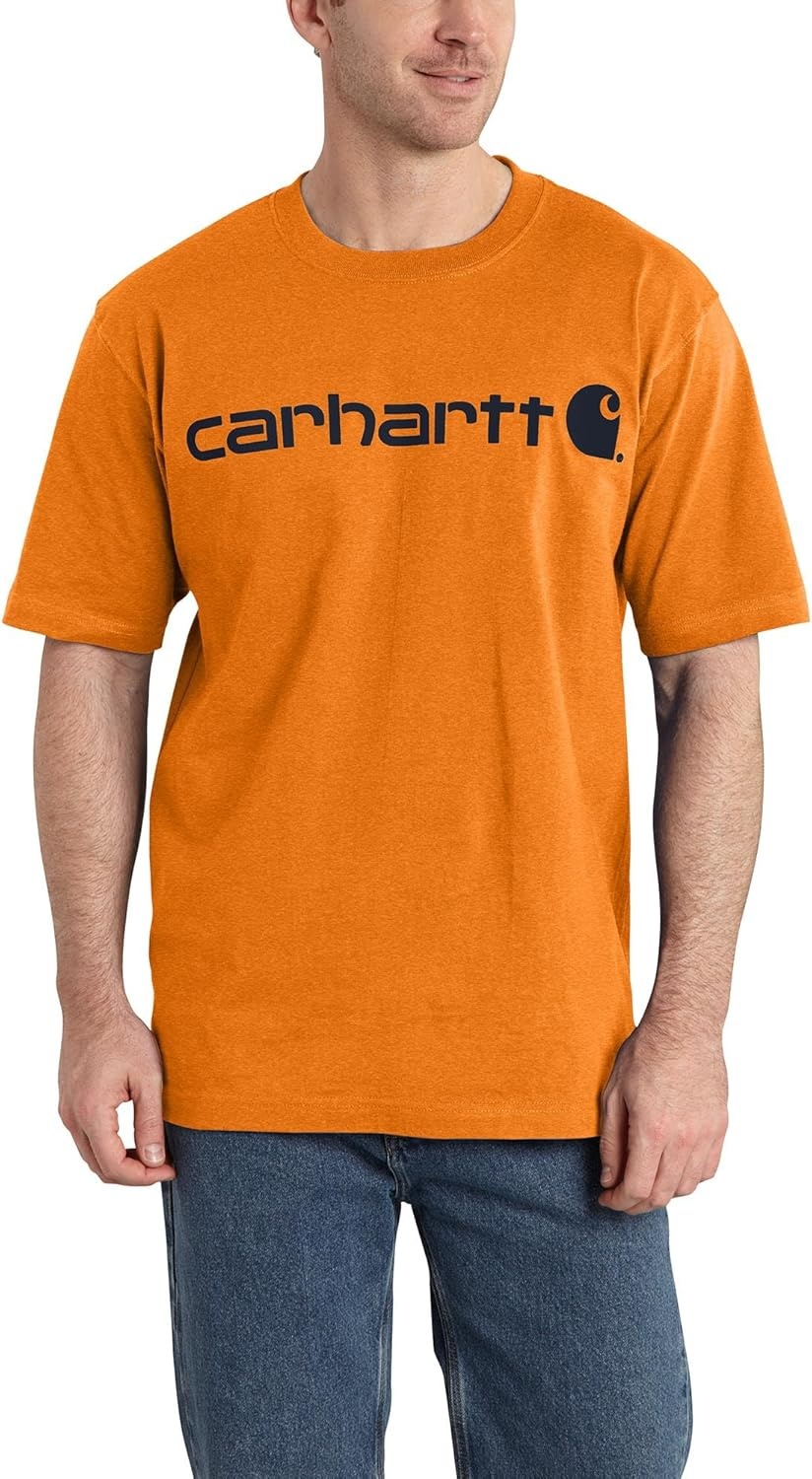 image:imageCarhartt Mens Dearborn Loose Logo TShirtMarmalade Heather