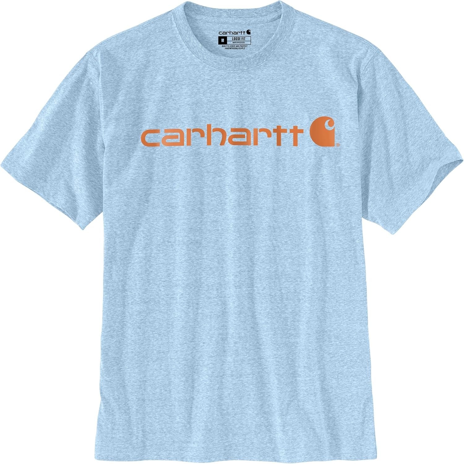 image:imageCarhartt Mens Dearborn Loose Logo TShirtMoonstone Snow Heather