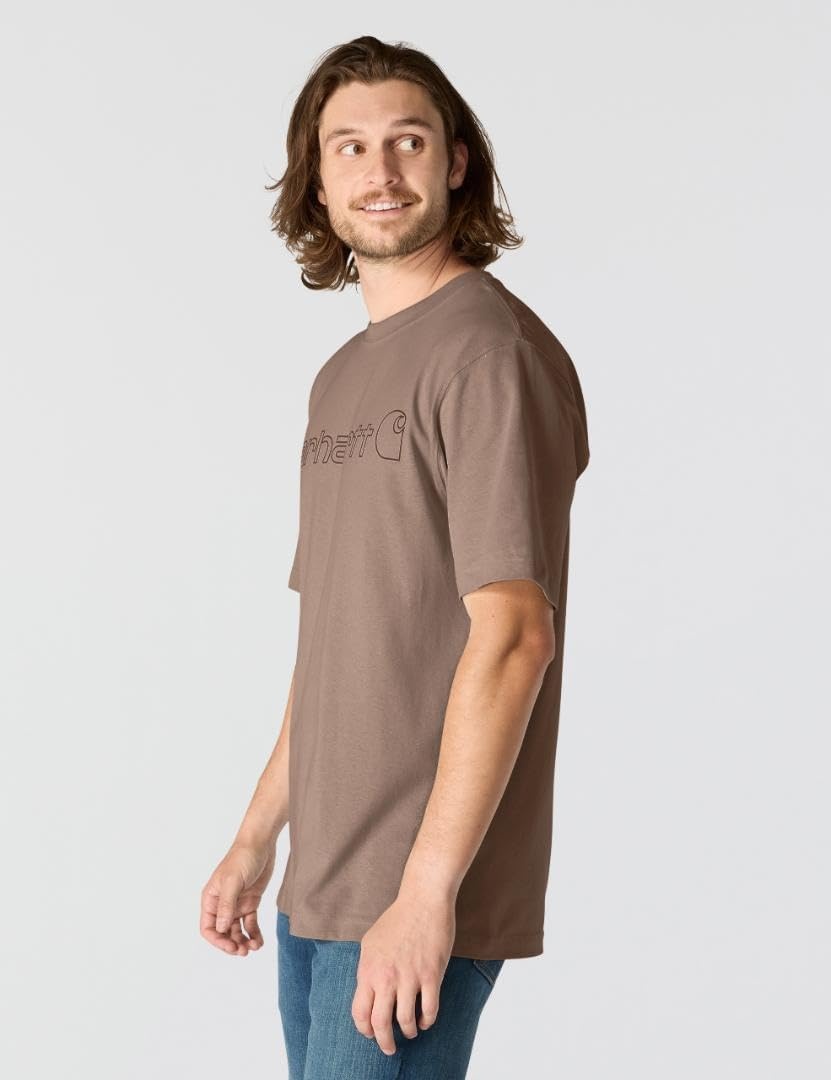 image:imageCarhartt Mens Dearborn Loose Logo TShirtSoft Sepia