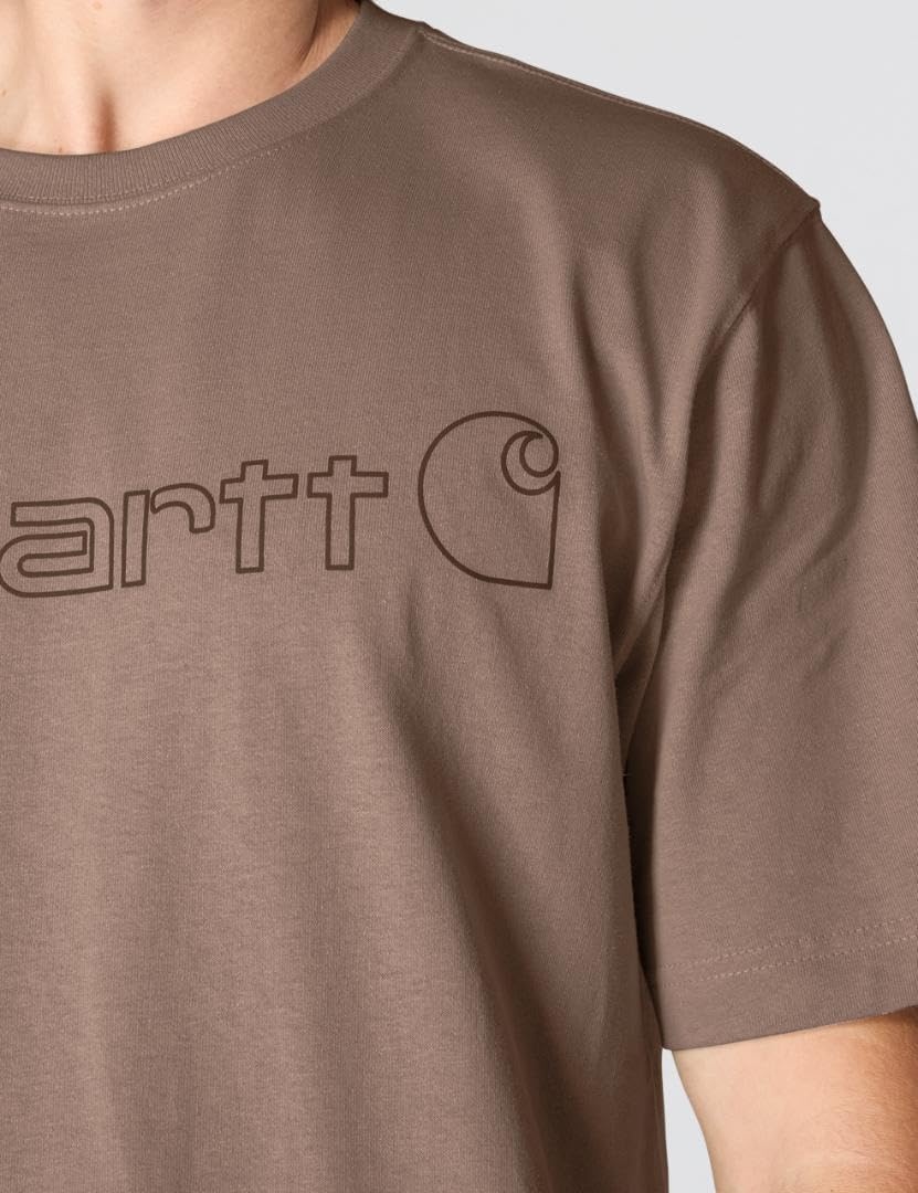 image:imageCarhartt Mens Dearborn Loose Logo TShirtSoft Sepia