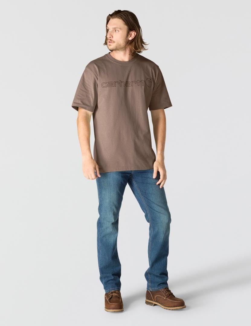 image:imageCarhartt Mens Dearborn Loose Logo TShirtSoft Sepia