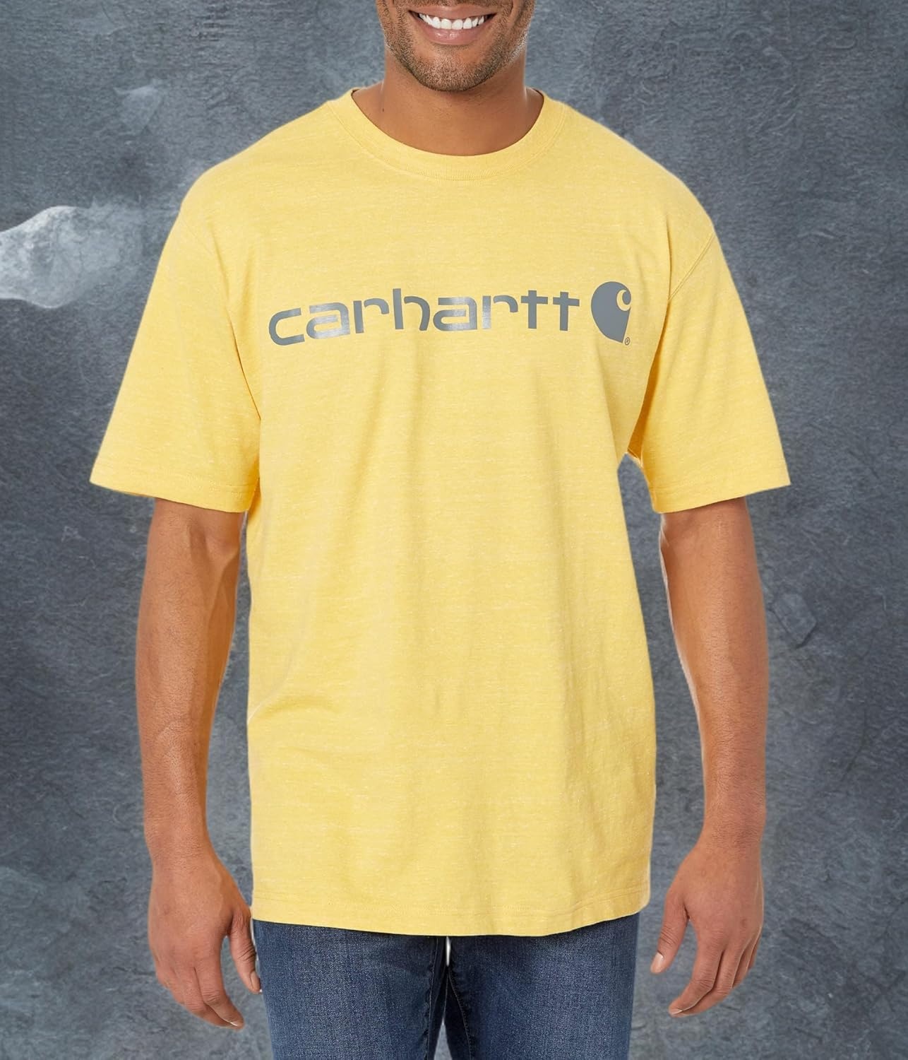 image:imageCarhartt Mens Dearborn Loose Logo TShirtSundance Snow Heather
