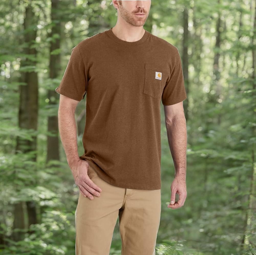 image:imageCarhartt Mens Dearborn Relaxed Pocket TShirtOiled Walnut Heather