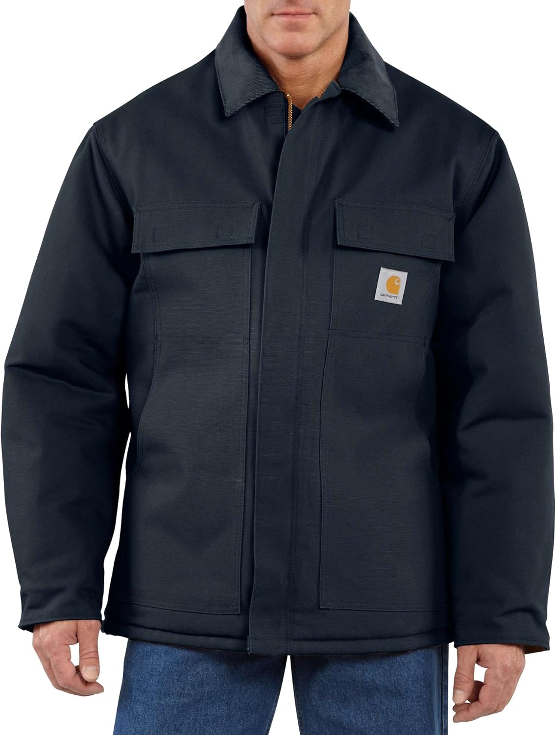 image:imageCarhartt Mens Firm Duck Traditional CoatDark Navy