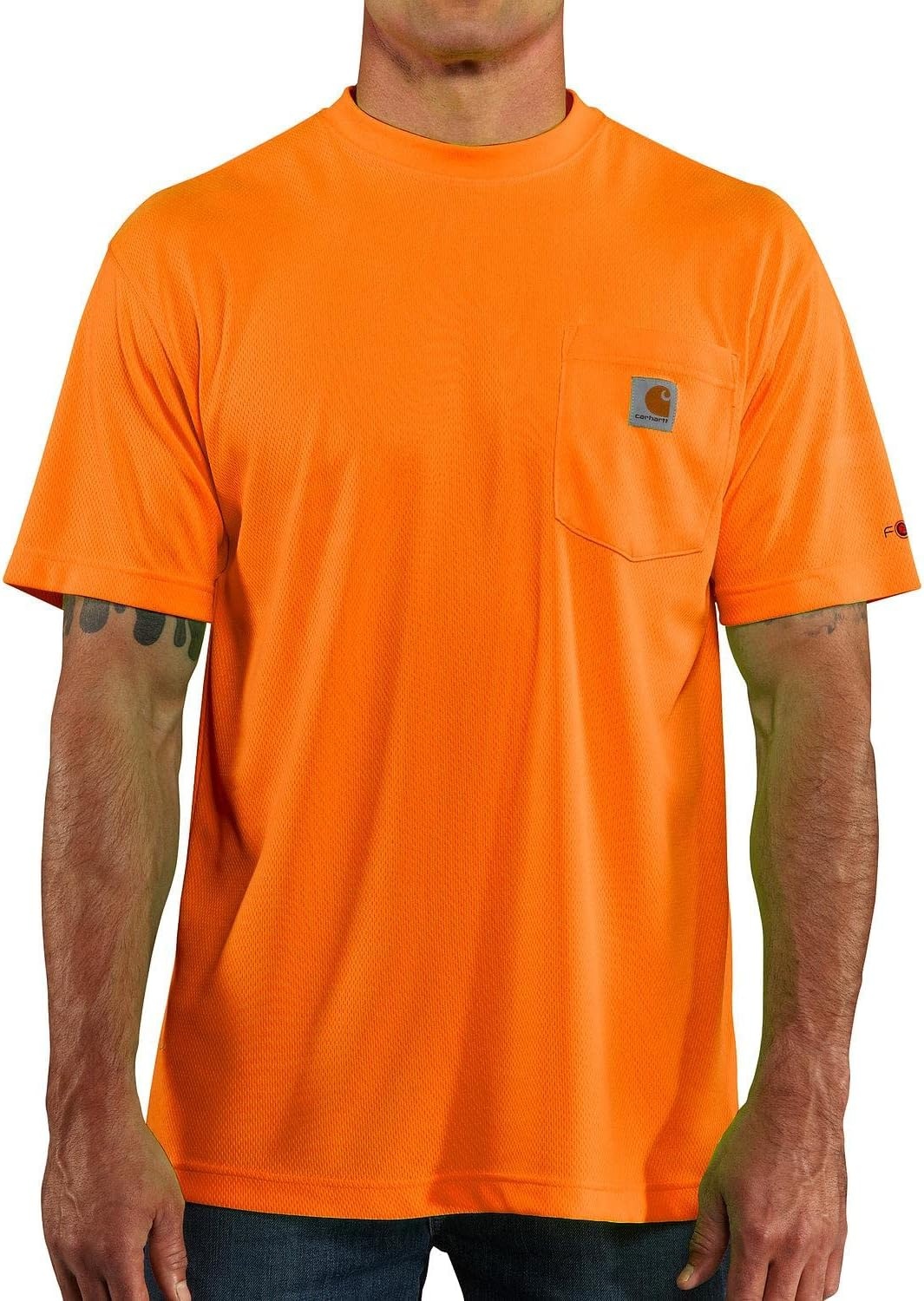 image:imageCarhartt Mens Force Relaxed Color Enhanced TShirtBrite Orange