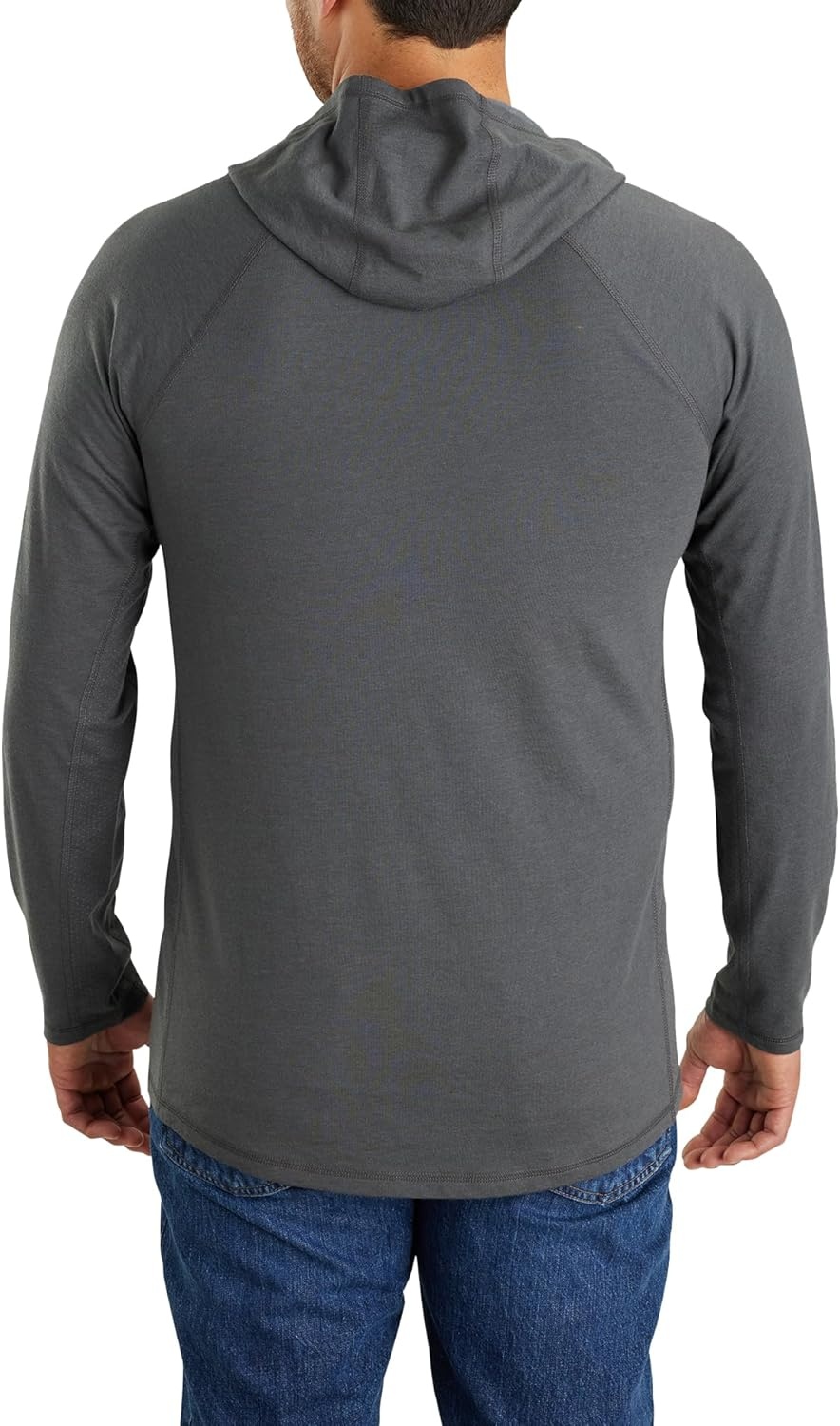 image:imageCarhartt Mens Force Relaxed Fit Midweight LongSleeve Logo Graphic Hooded TShirtCarbon Heather