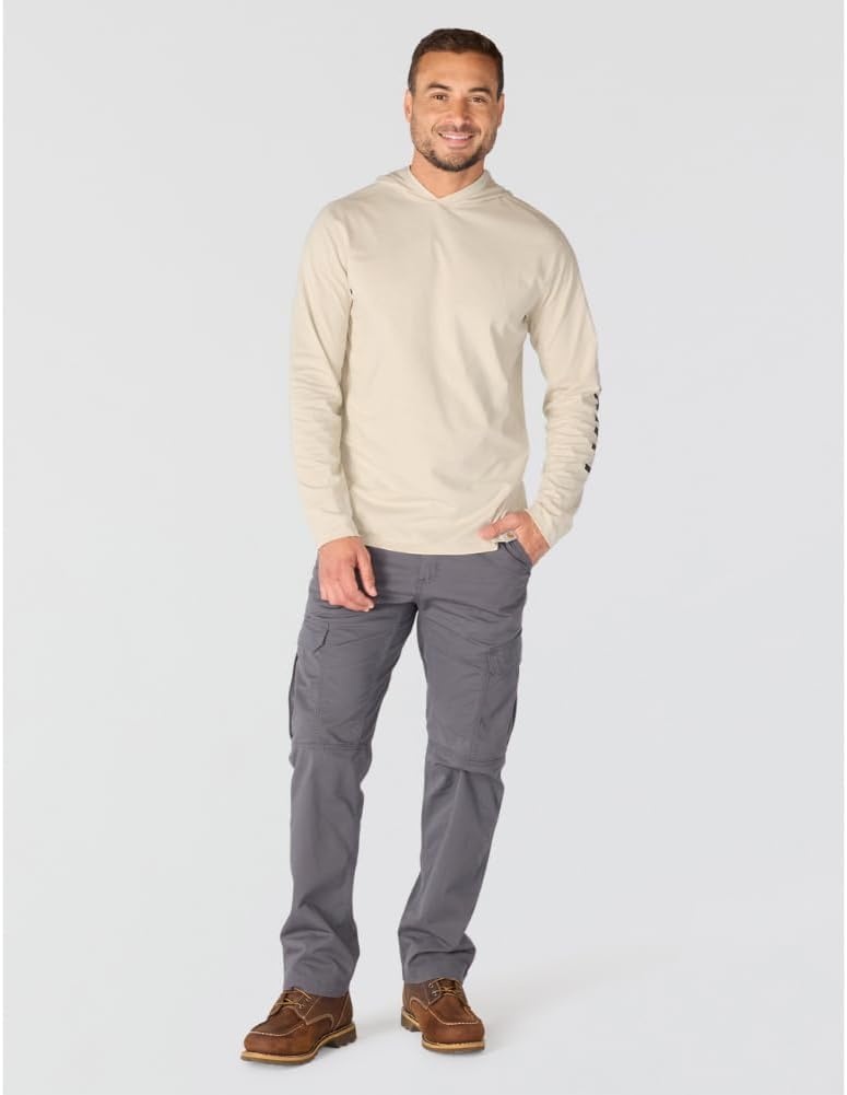 image:imageCarhartt Mens Force Relaxed Fit Midweight LongSleeve Logo Graphic Hooded TShirtCobblestone