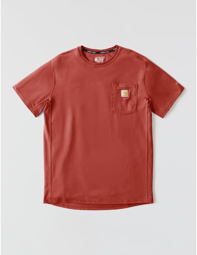 image:imageCarhartt Mens Force Relaxed Fit Midweight ShortSleeve Pocket TShirtAtomic Red