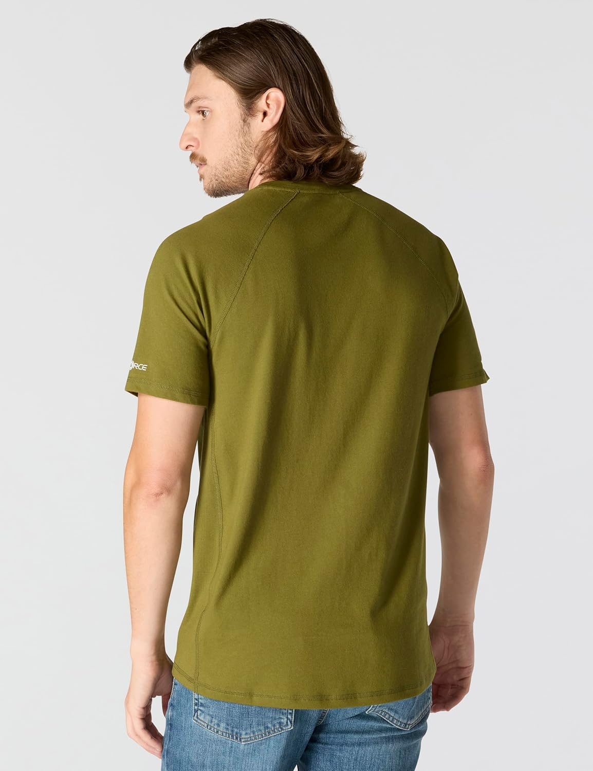 image:imageCarhartt Mens Force Relaxed Fit Midweight ShortSleeve Pocket TShirtDark Bronzed Green