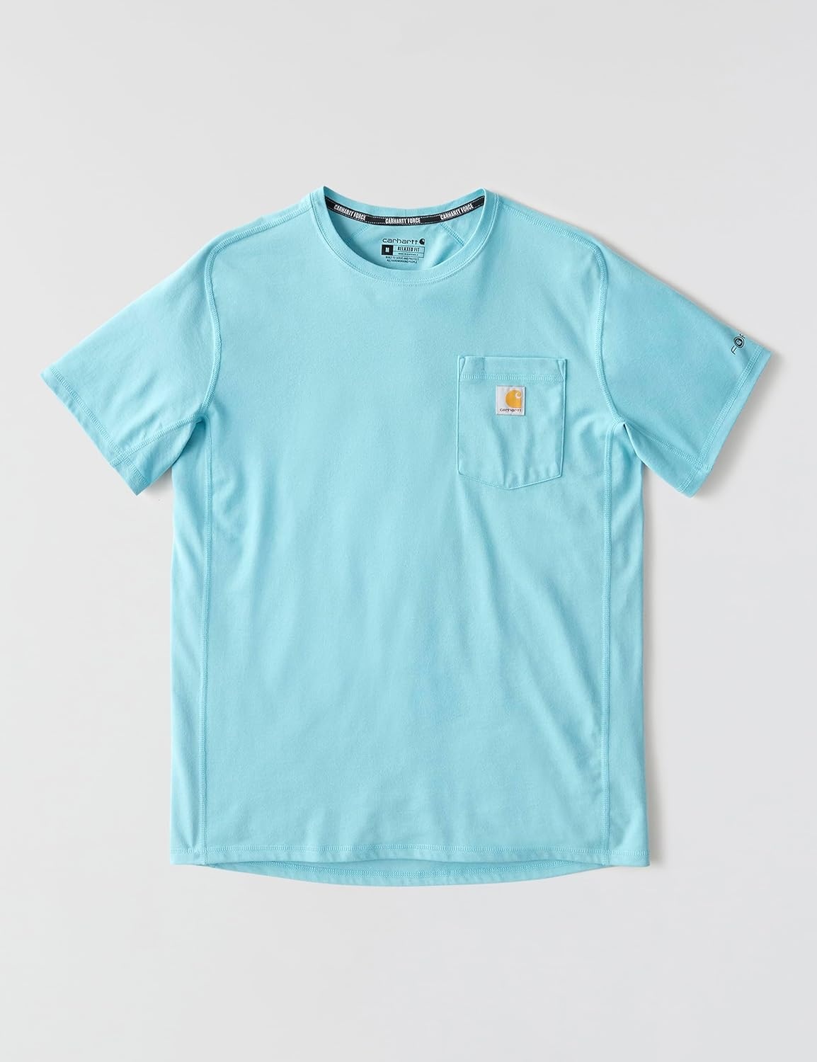 image:imageCarhartt Mens Force Relaxed Fit Midweight ShortSleeve Pocket TShirtDusted Aqua