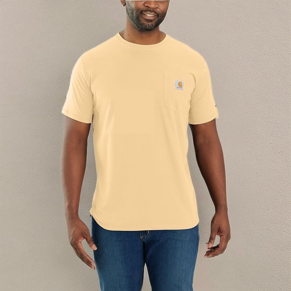 image:imageCarhartt Mens Force Relaxed Fit Midweight ShortSleeve Pocket TShirtGolden Mist