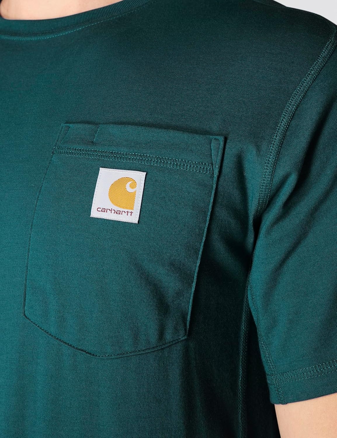 image:imageCarhartt Mens Force Relaxed Fit Midweight ShortSleeve Pocket TShirtGreenstone