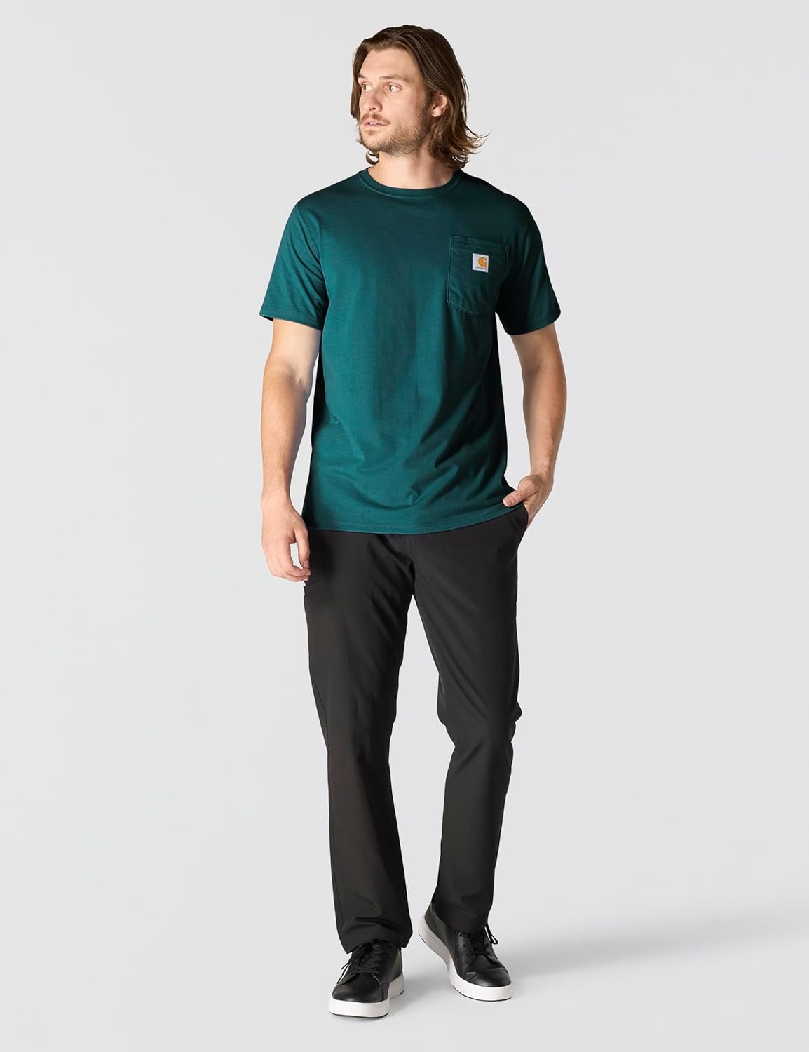 image:imageCarhartt Mens Force Relaxed Fit Midweight ShortSleeve Pocket TShirtGreenstone