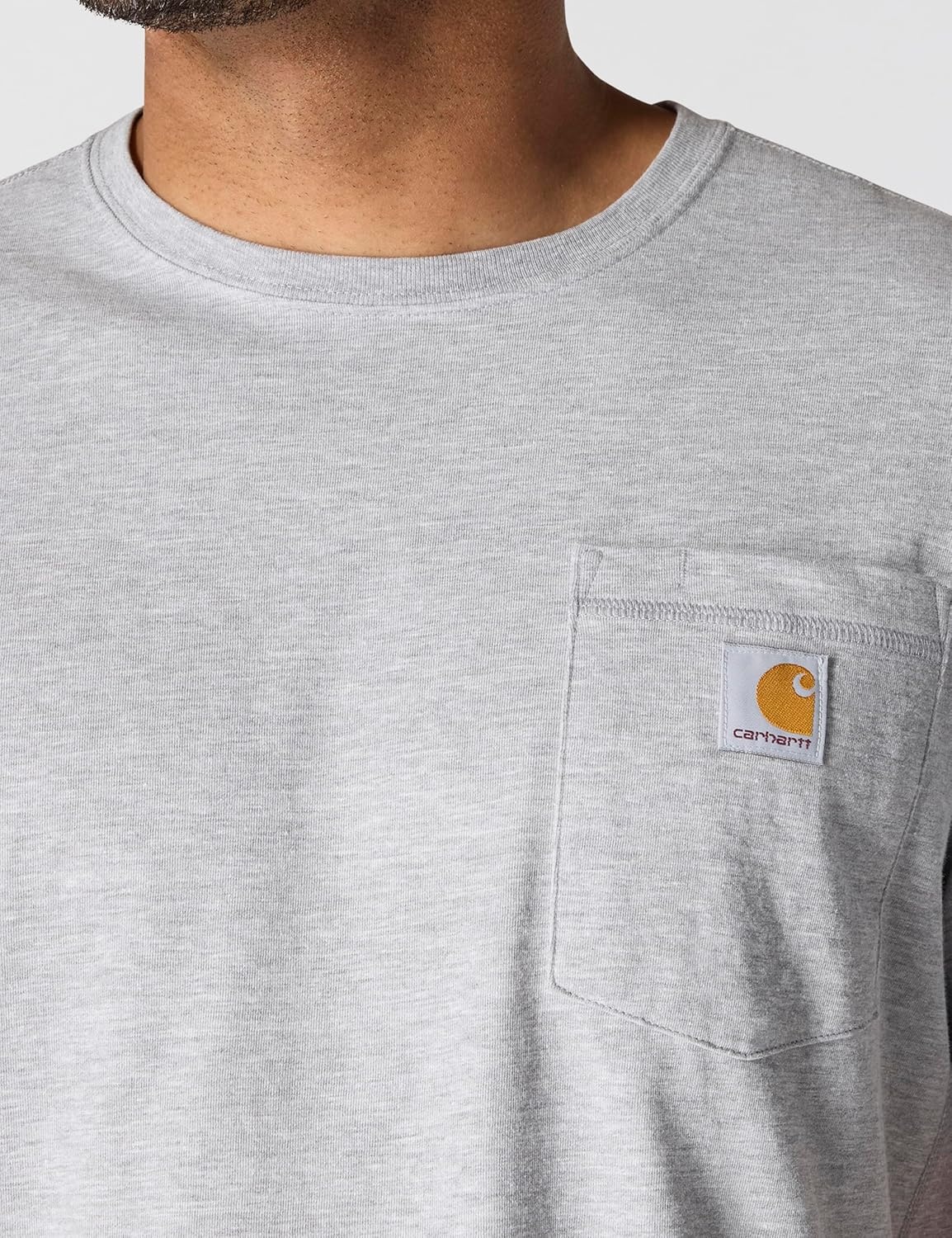 image:imageCarhartt Mens Force Relaxed Fit Midweight ShortSleeve Pocket TShirtHeather Grey