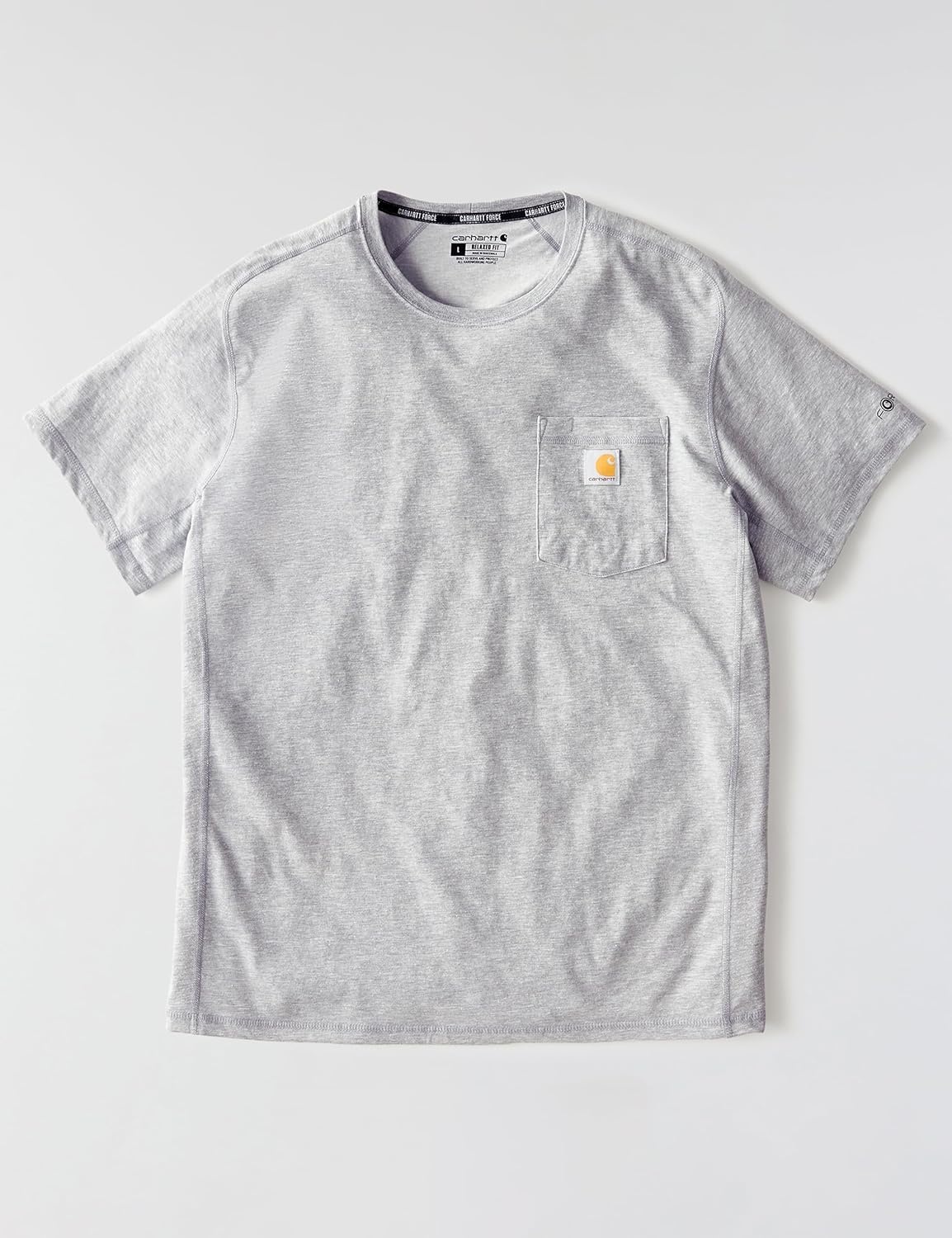 image:imageCarhartt Mens Force Relaxed Fit Midweight ShortSleeve Pocket TShirtHeather Grey