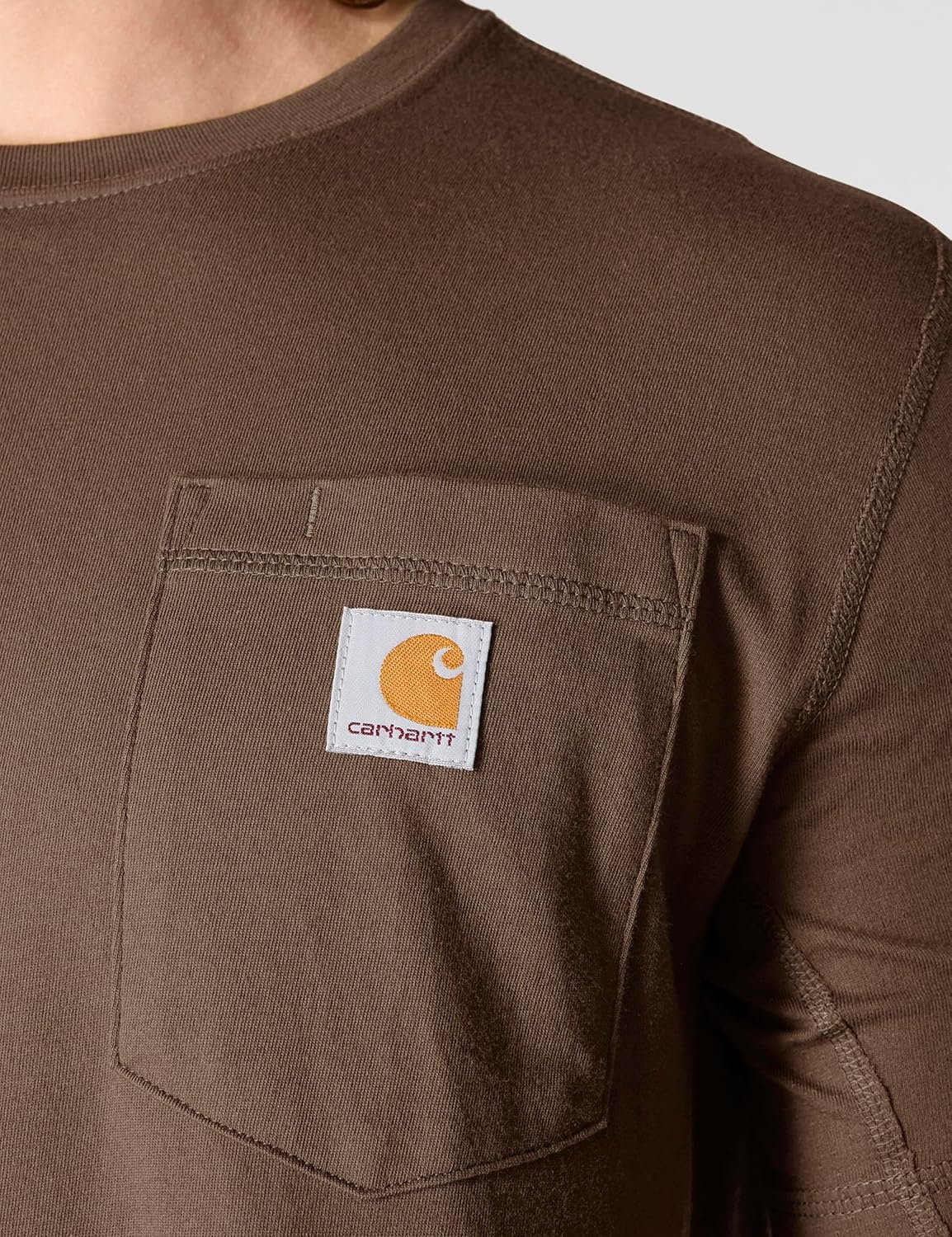 image:imageCarhartt Mens Force Relaxed Fit Midweight ShortSleeve Pocket TShirtSepia