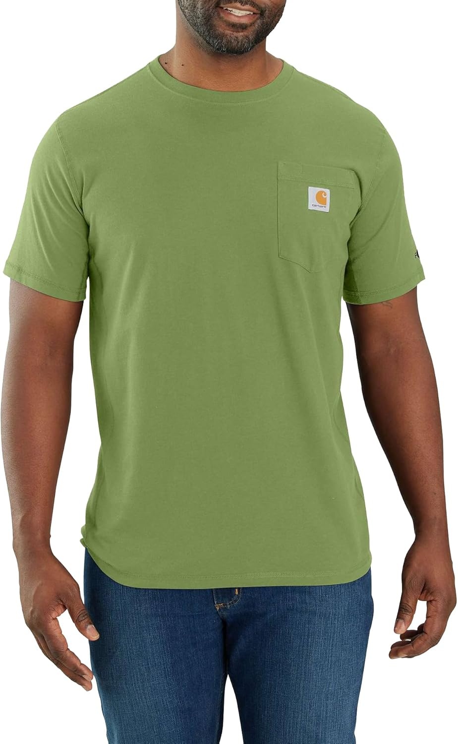 image:imageCarhartt Mens Force Relaxed Fit Midweight ShortSleeve Pocket TShirtSwitchgrass
