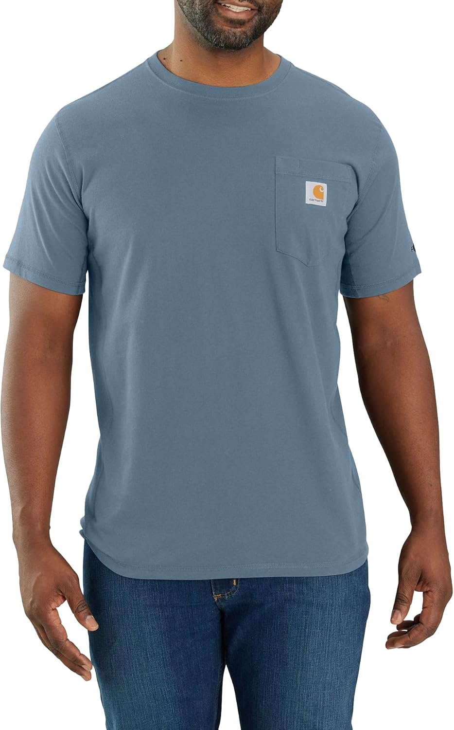 image:imageCarhartt Mens Force Relaxed Fit Midweight ShortSleeve Pocket TShirtThundercloud