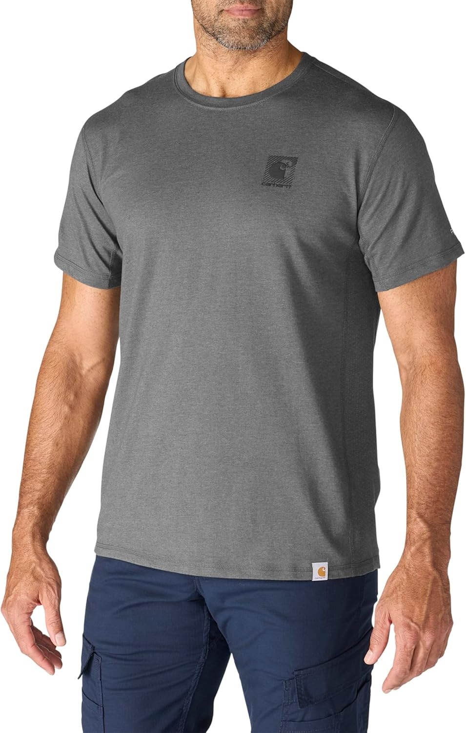 image:imageCarhartt Mens Force Relaxed Logo TShirtCarbon Heather
