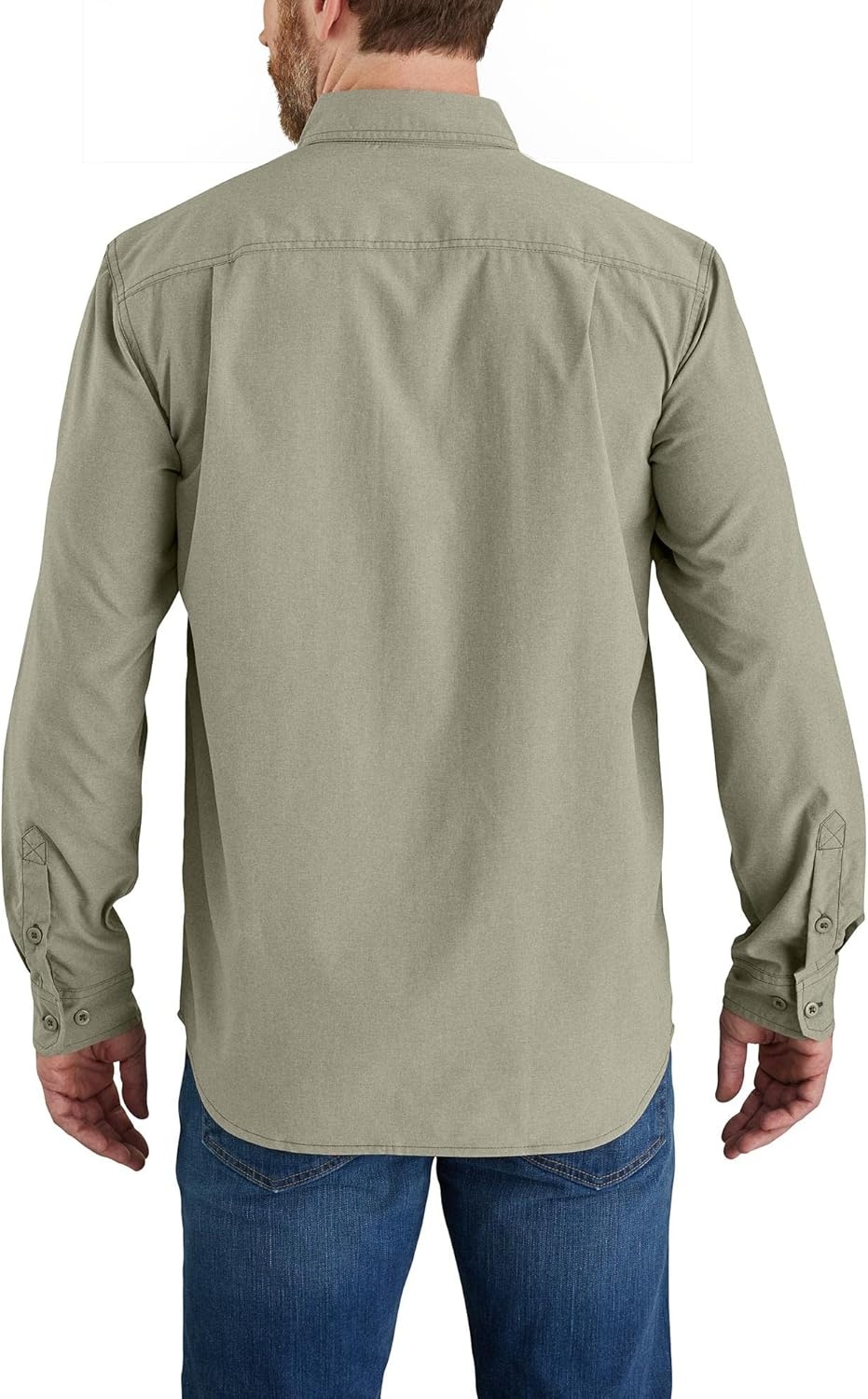 image:imageCarhartt Mens Force Sun Defender Chambray Relaxed Ls ShirtBurnt Olive