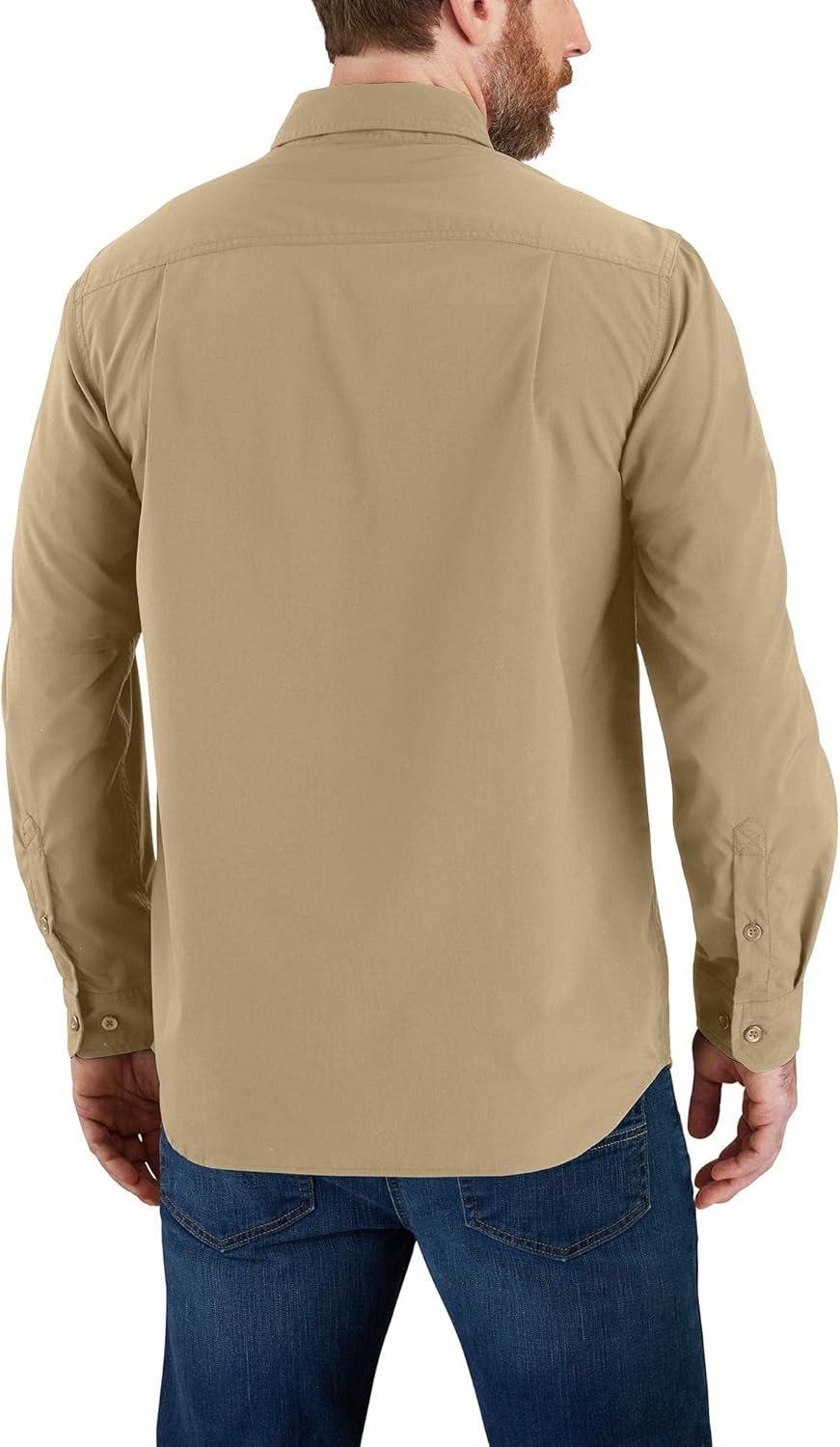 image:imageCarhartt Mens Force Sun Defender Chambray Relaxed Ls ShirtDark Khaki