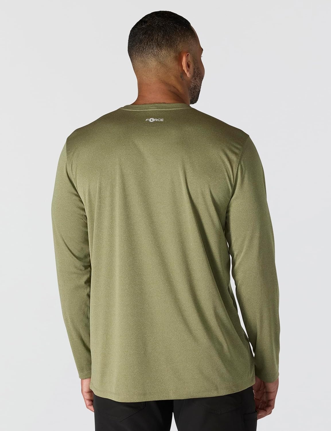 image:imageCarhartt Mens Force Sun Defender Lightweight LongSleeve Logo Graphic TShirtDark Bronzed Green Heather