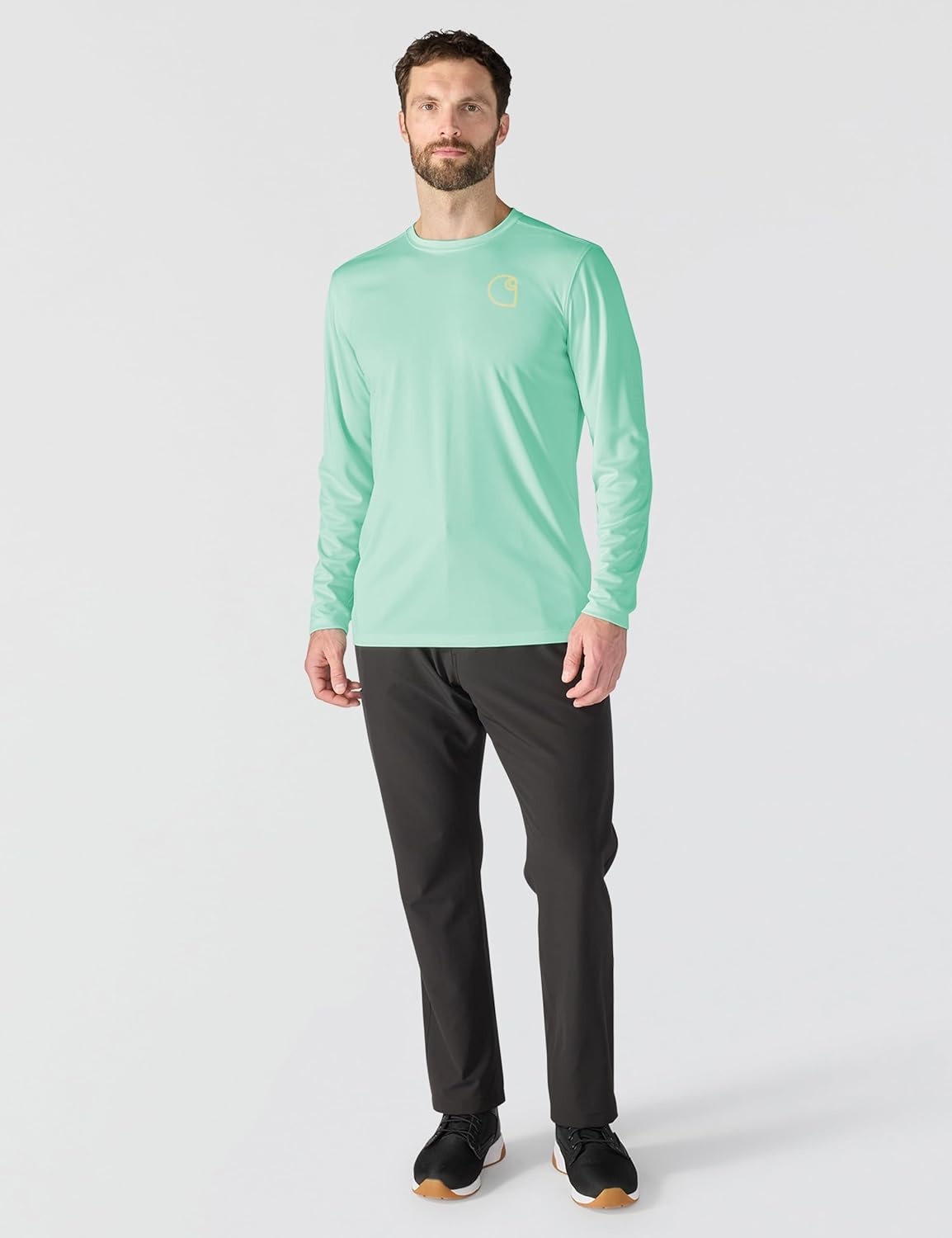 image:imageCarhartt Mens Force Sun Defender Lightweight LongSleeve Logo Graphic TShirtFresh Mint